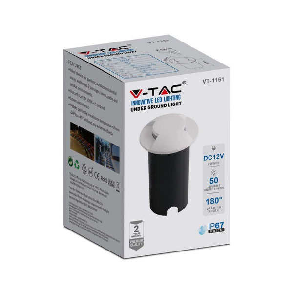 Segnapasso LED interrato V-TAC bianco 1 W 6400 K