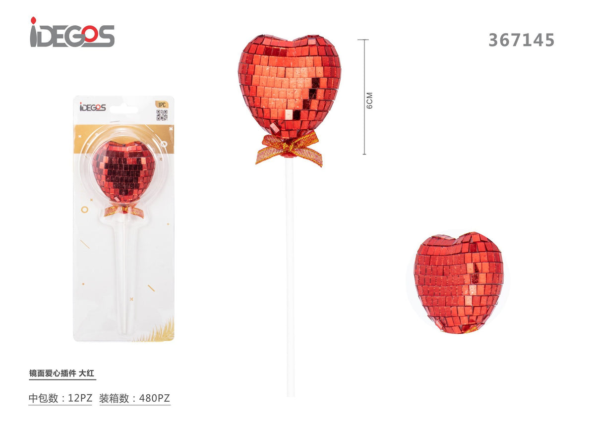 Decorazione per torte cuore rosso