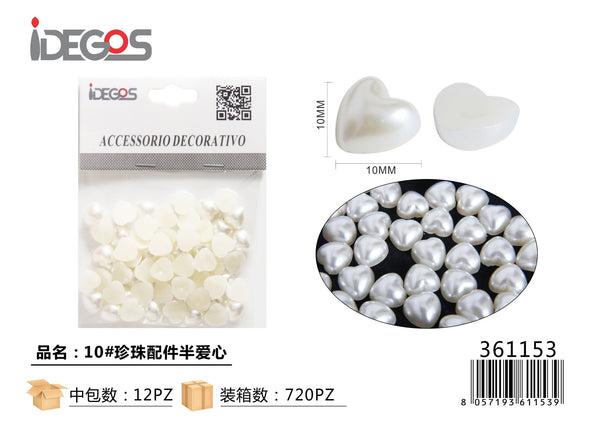 Decorazione con perle bianche, modello 10
