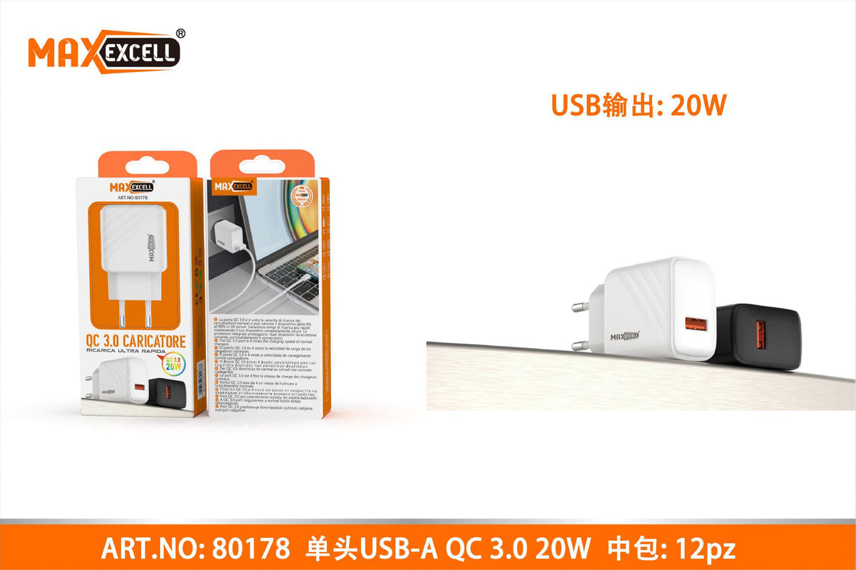 Caricatore USB-A QC 3.0 20W