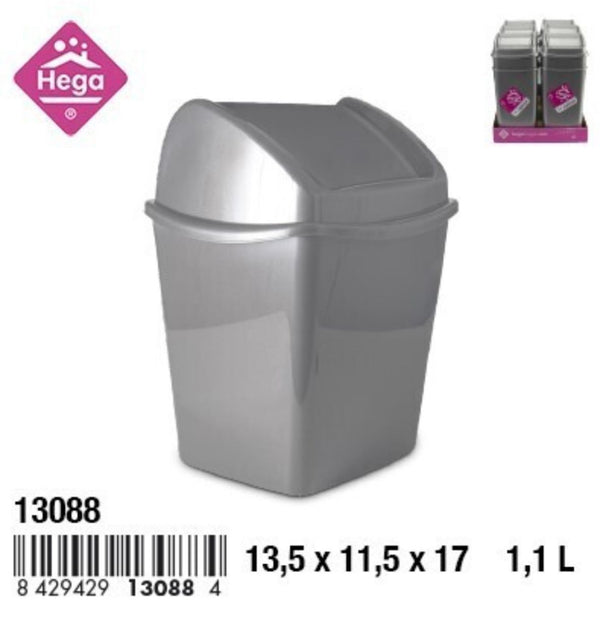 HEGA PATTUMIERA C/COPERCHIO BASCULANTE 1.1L