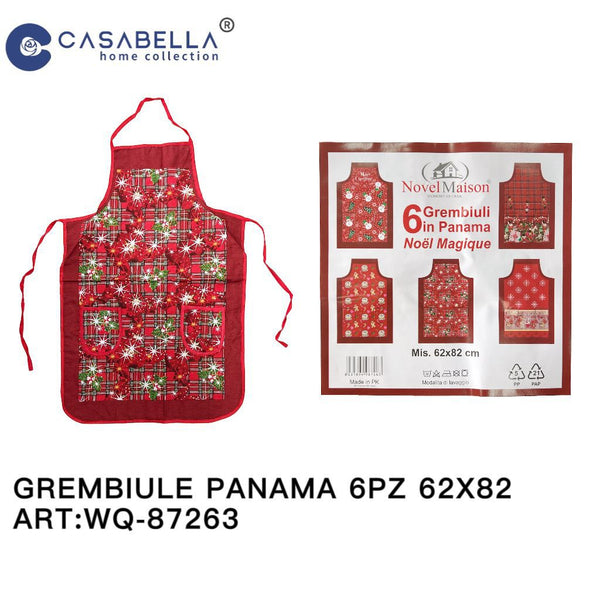 Grembiule Natalizia 6PZ 62X82