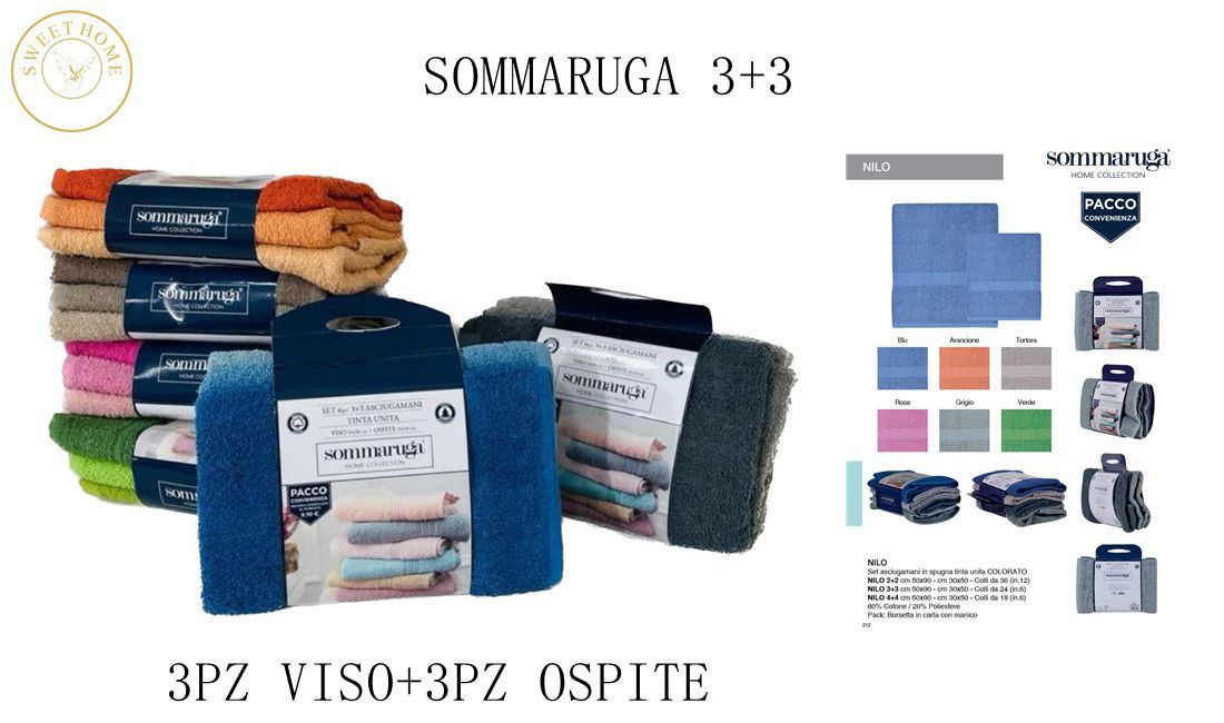 ASCIUGAMANO SOMMARUGA 3PZ+3PZ