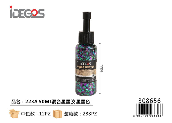 Colla con glitter a stella 223A, 50 ml