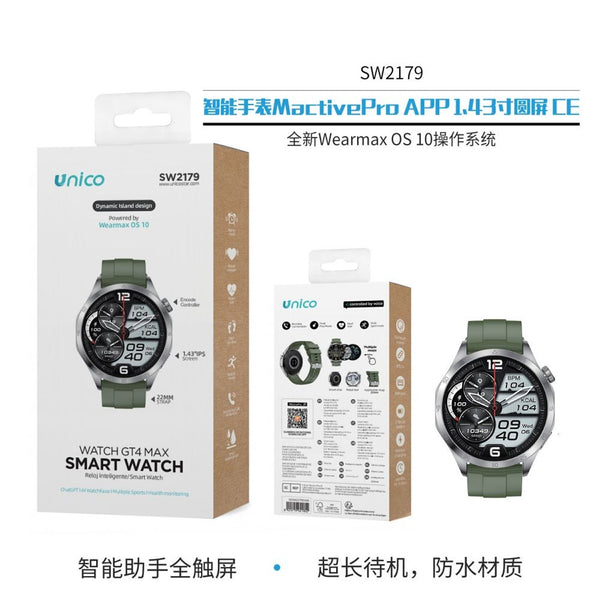 SW2179 Smart Watch MactivePro APP schermo rotondo da 1,43 pollici CE