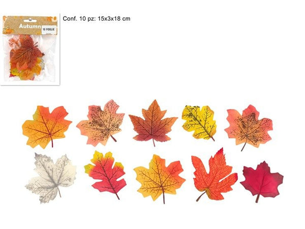 Foglie decorative autunnali, set da 10 pezzi