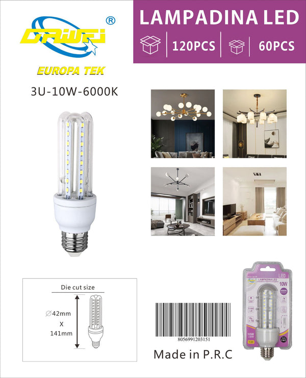 Lampadina LED a forma di U — 10 W, E27