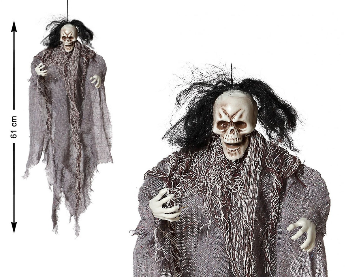 Fantasma scheletrico da appendere, 61 cm