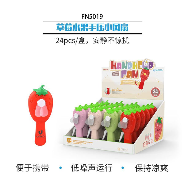 FN5019 Mini ventaglio pressato a mano a forma di fragola