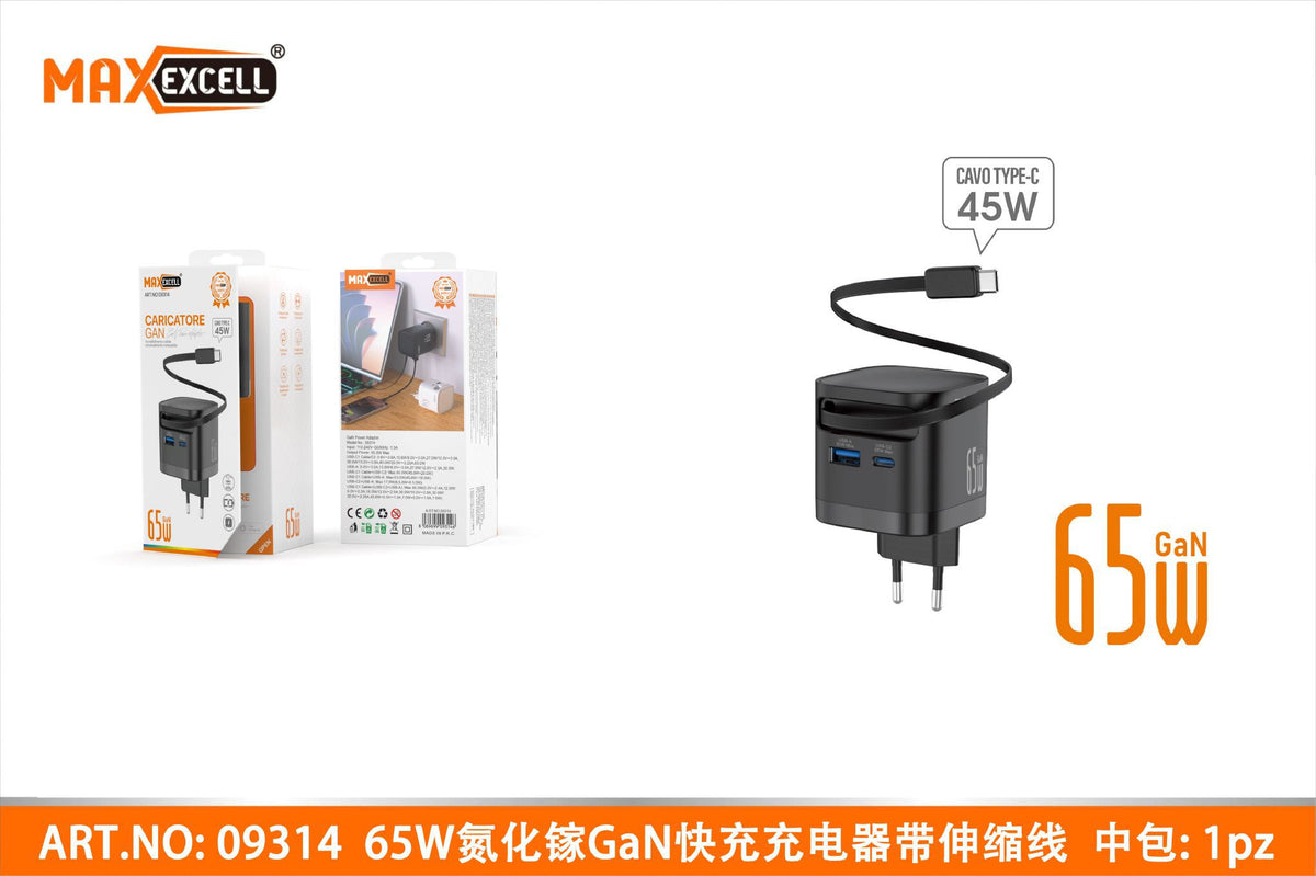 Caricatore per Cellulare da Muro Gan 65W
