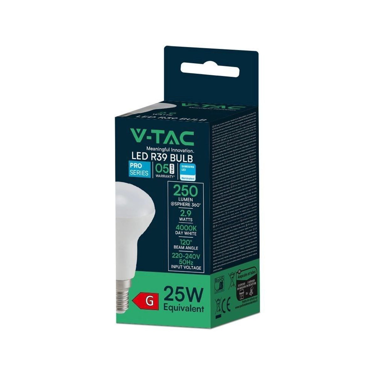 Lampadina LED V-TAC E14 R39 2,9 W 4000 K