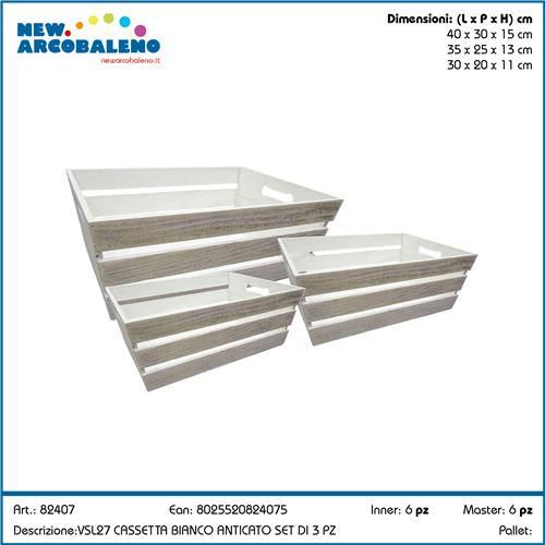 ARCOBALENO SET 3PZ CASSETTA IN LEGNO VSL27