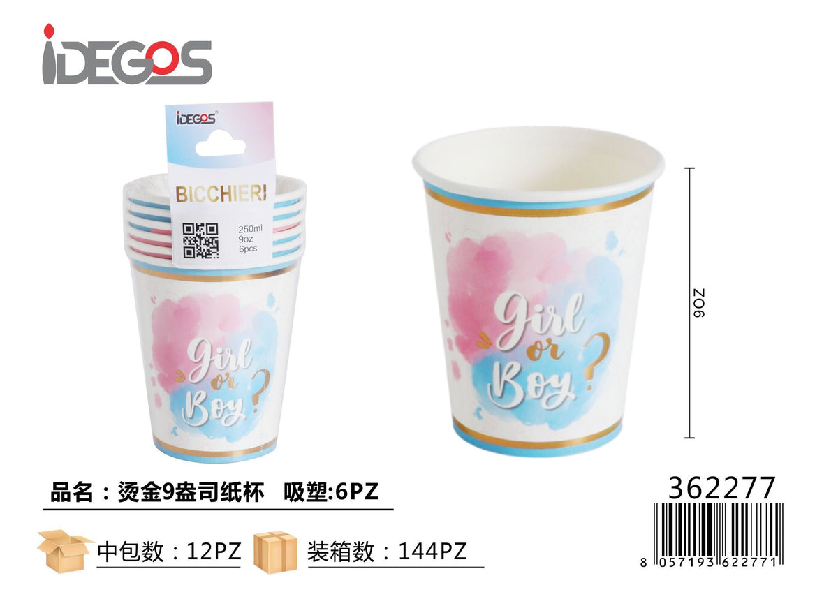 Bicchiere di carta baby shower