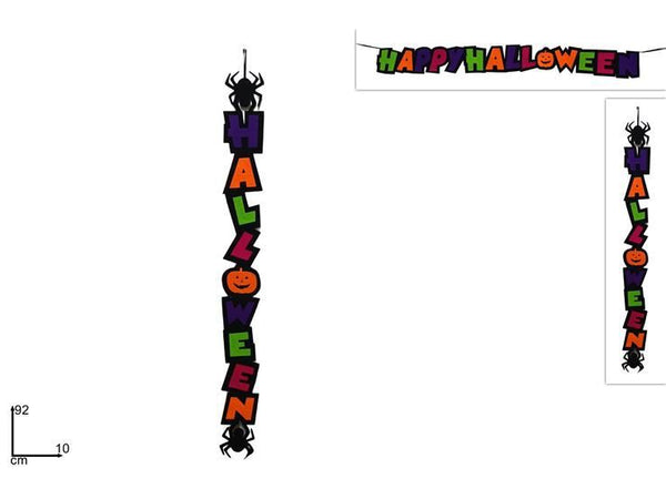 Festone Halloween in feltro con lettere colorate