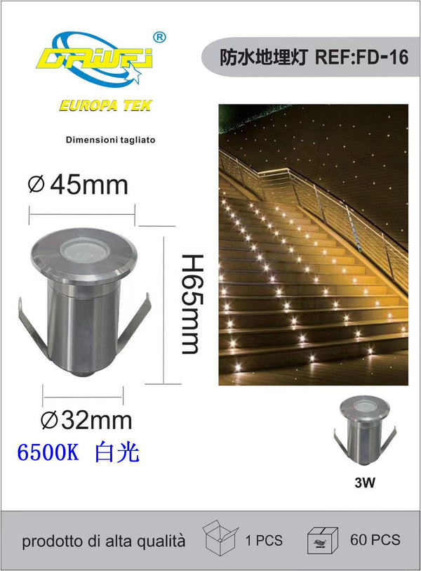 Lampada da giardino — 3 W, 6500 K
