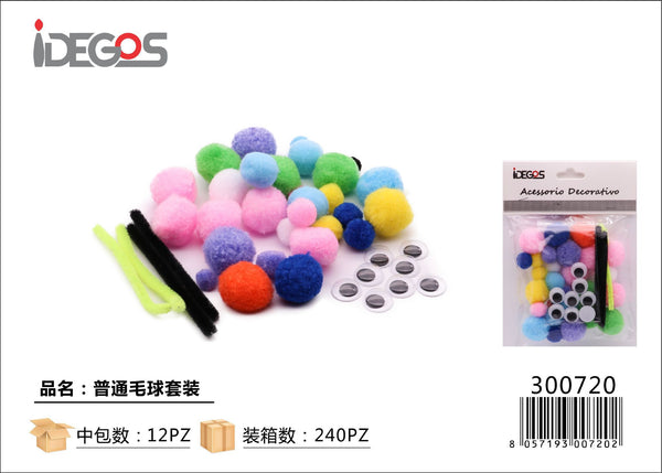 Set di pompon decorativi assortiti