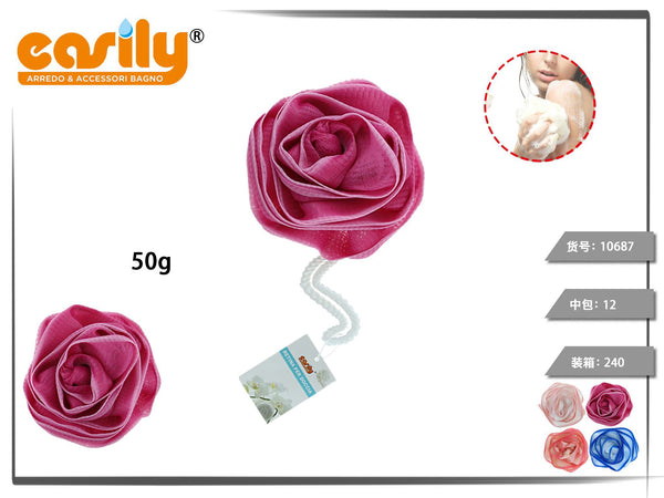 Spugna da doccia a forma di rosa, 50 g