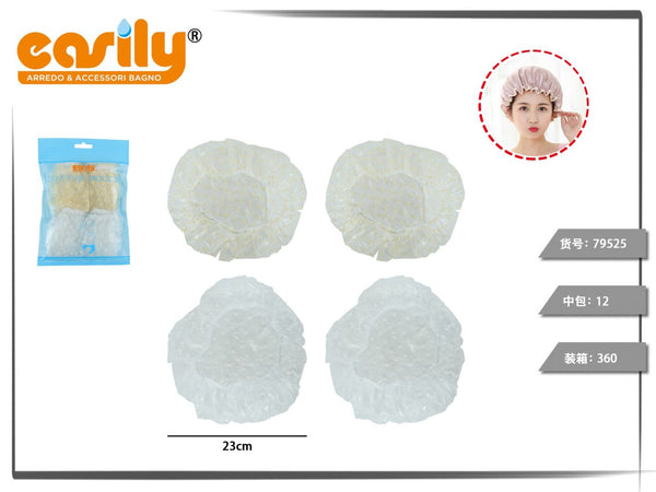 Set di 4 cuffie per doccia monouso