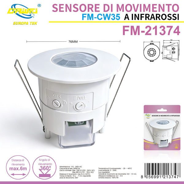 Sensore di movimento a infrarossi