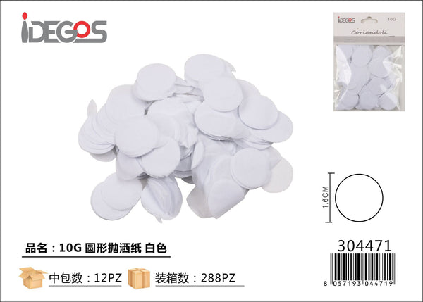 Coriandoli rotondi in carta, 10 g