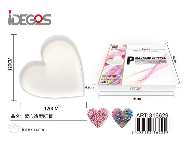 Supporto vuoto a cuore per palloncini, 120 x 120 cm