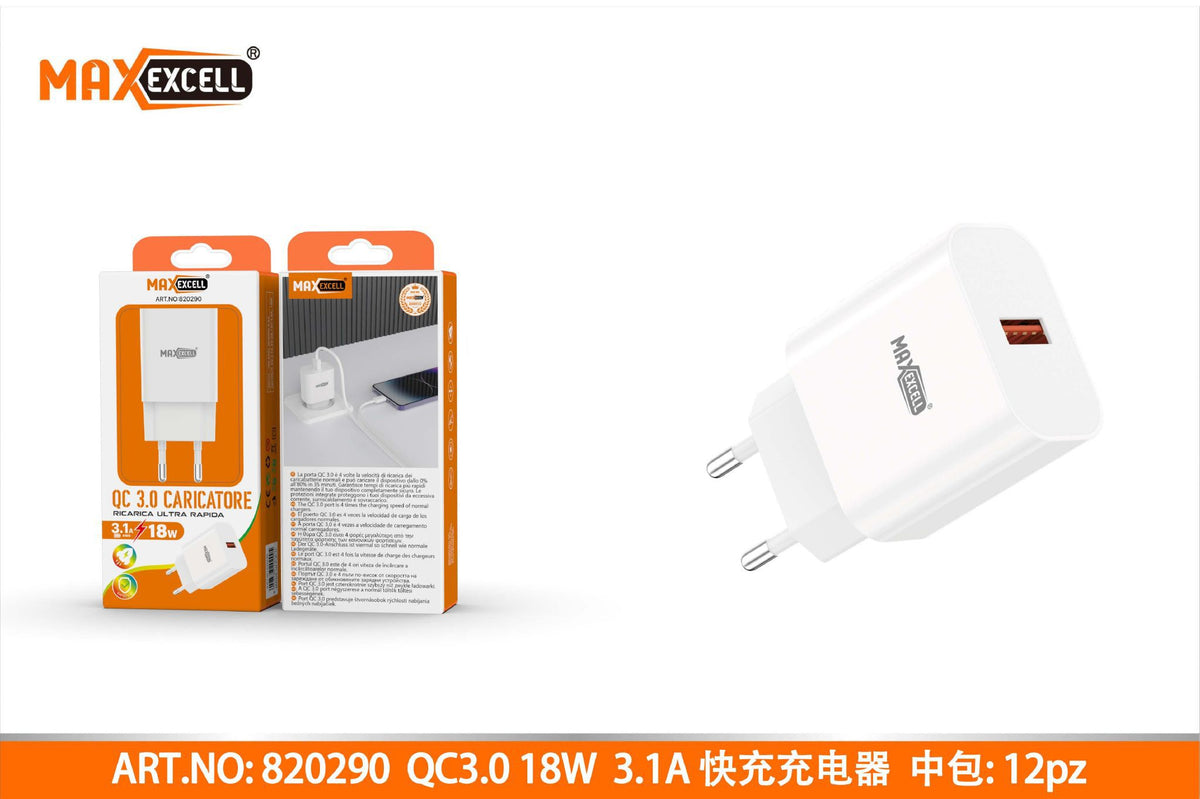 Caricatore USB 18W QC3.0 3.1A