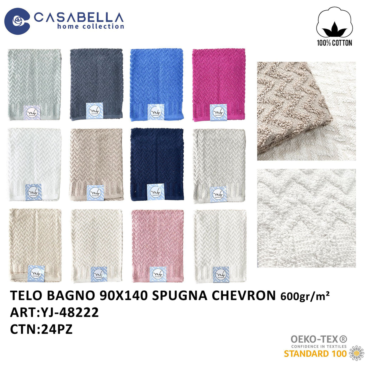 Telo Bagno 90X140 Spugna Chevron