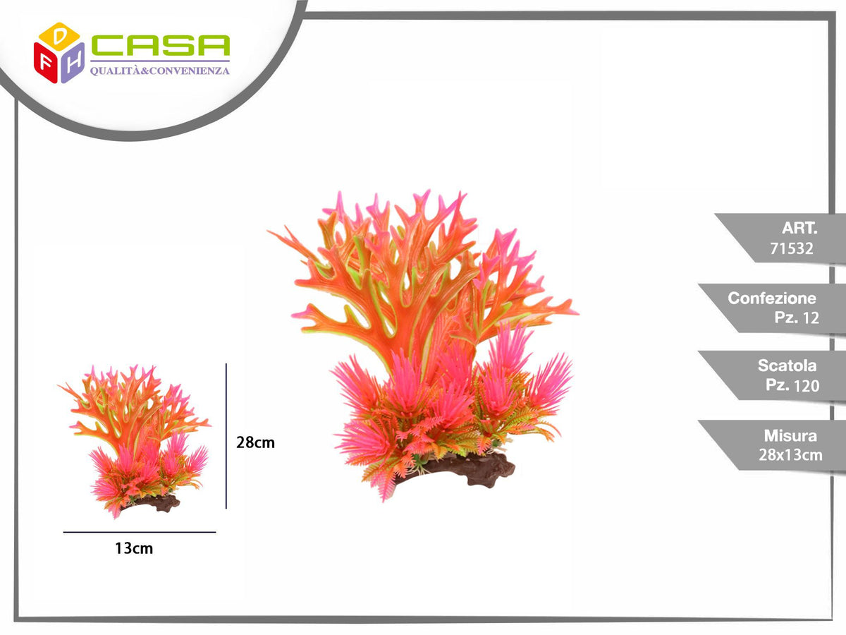 Decorazione per acquario a forma di corallo da 28 cm