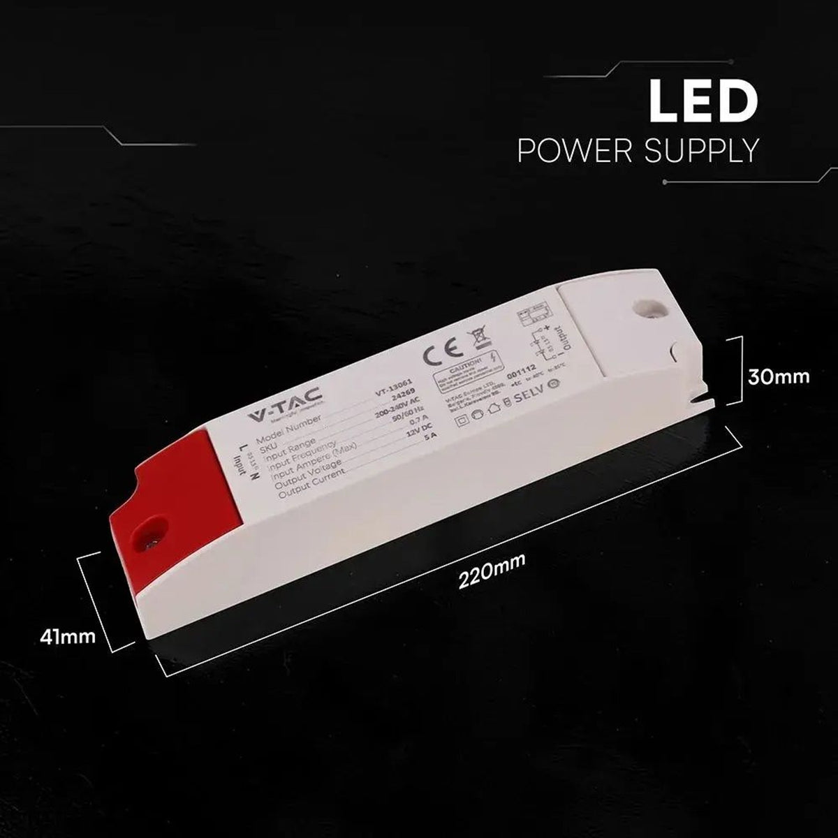 Alimentatore LED V-TAC 60 W 12 V IP44