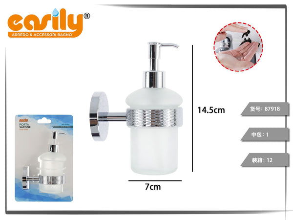 Dispenser da parete con supporto zigrinato