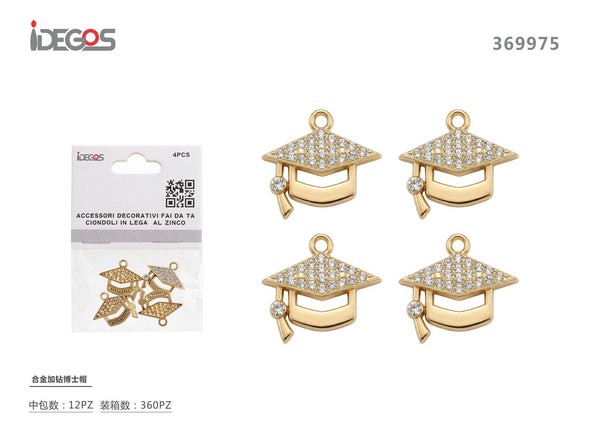 Ciondolo Cappello di laurea, oro