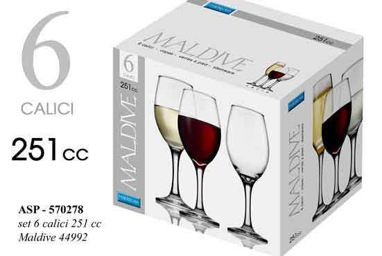 Calice 44992, 251 cc, confezione da 6 pezzi