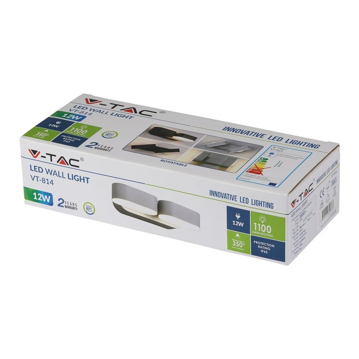 Applique LED V-TAC orientabile 12 W 3000 K bianca