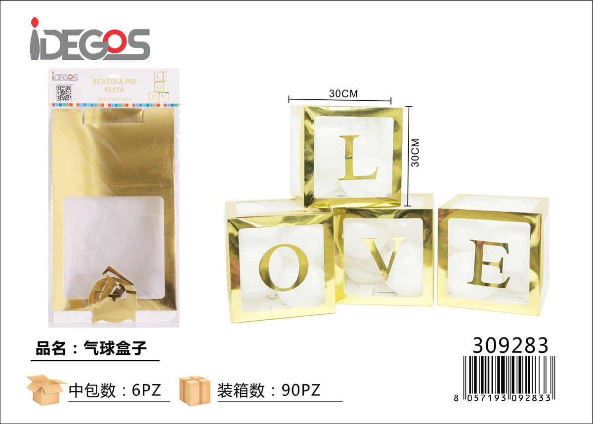 Scatole Love per palloncini