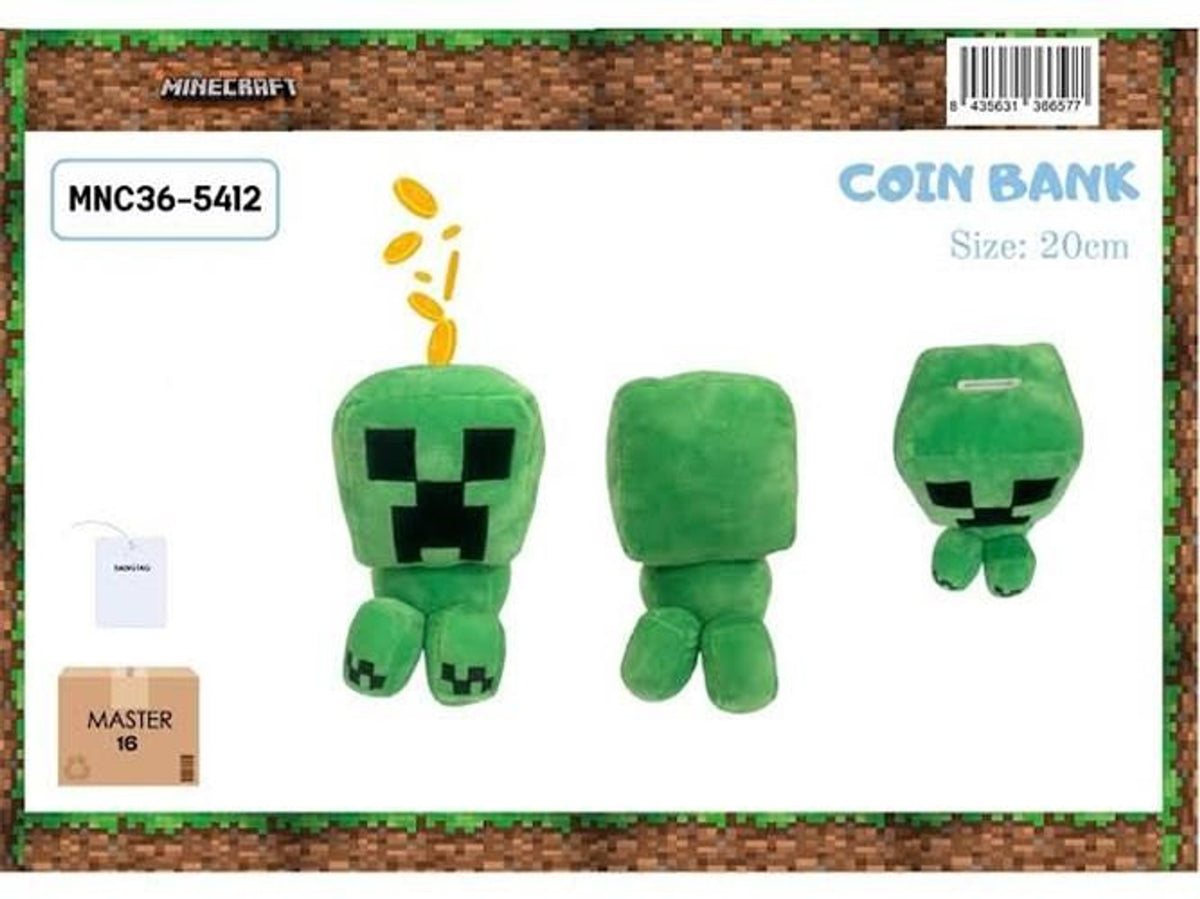 Peluche – MINECRAFT COIN BANK PELUCHE 20CM MNC365412