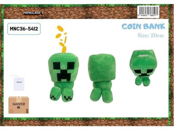 Peluche – MINECRAFT COIN BANK PELUCHE 20CM MNC365412
