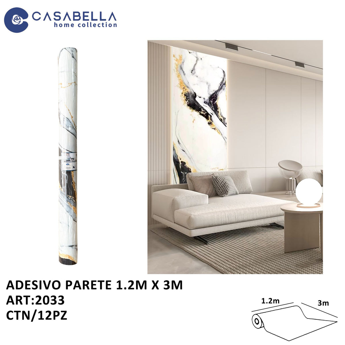 Adesivo Parete 1.2X3M
