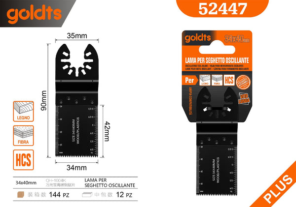 Lama per sega multiuso QH-1004K, 90 × 34 × 40 mm