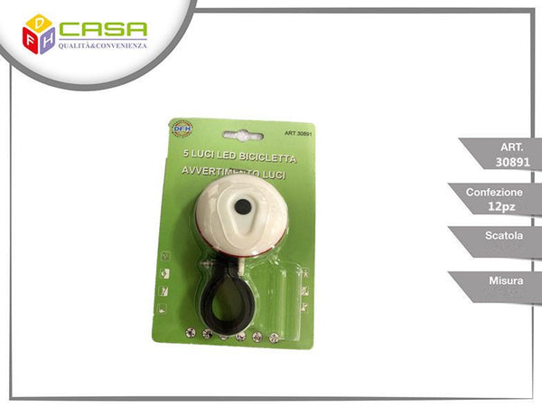 Luce a 5 LED per bicicletta con supporto