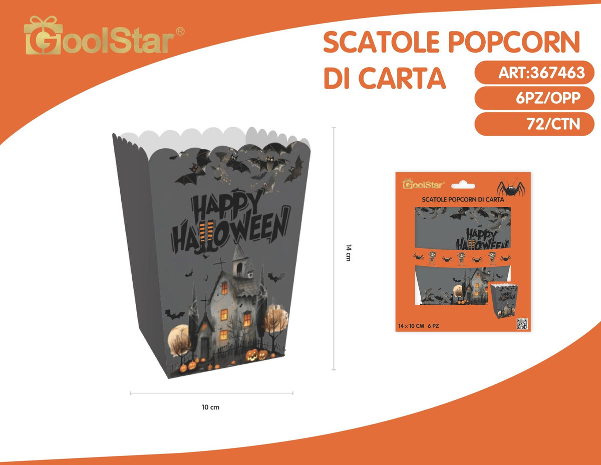 Scatole per popcorn di carta Halloween