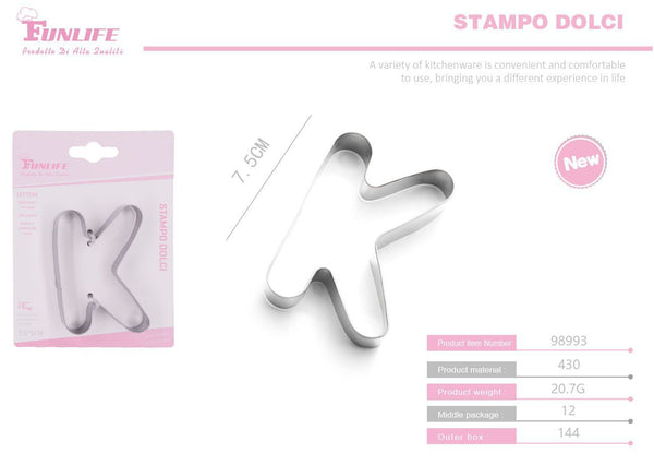 Stampo per biscotti a forma di lettera K