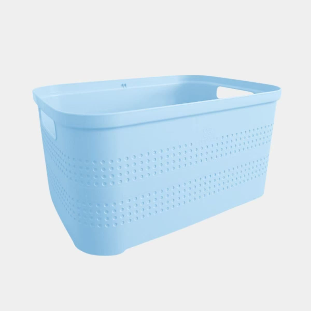 ECO.CESTA PLASTICA MEDIA 37X27X18H LAVANDA