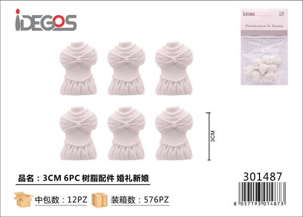 Decorazione Sposa in resina, 3 cm