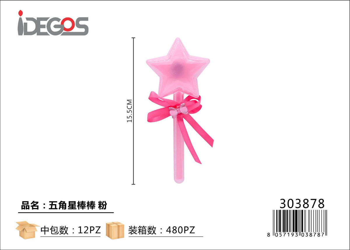 Decorazione a lecca-lecca a stella, rosa
