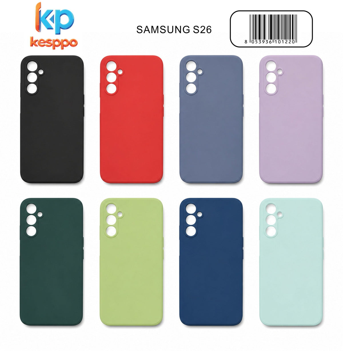 Custodia per Samsung Galaxy S26 – a tinta unita, in silicone, con aperture sagomate