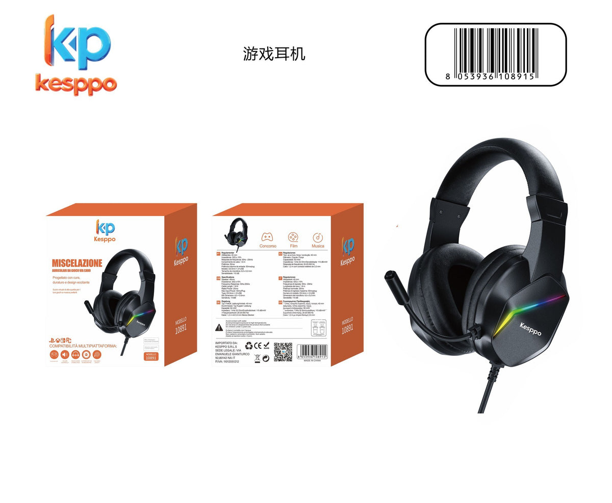 Cuffie gaming con microfono