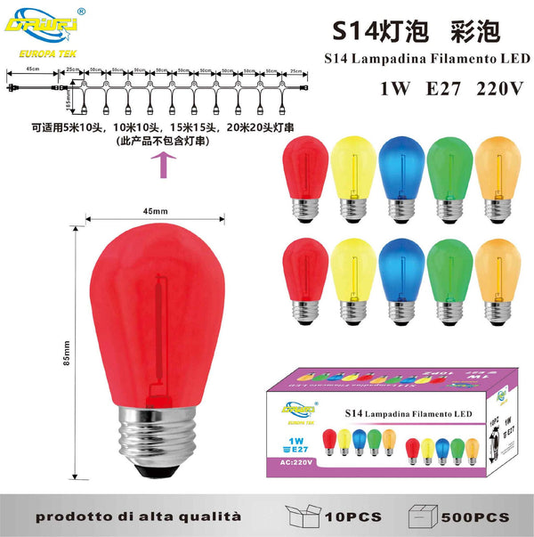 Lampadina decorativa a filamento — 1 W, E27