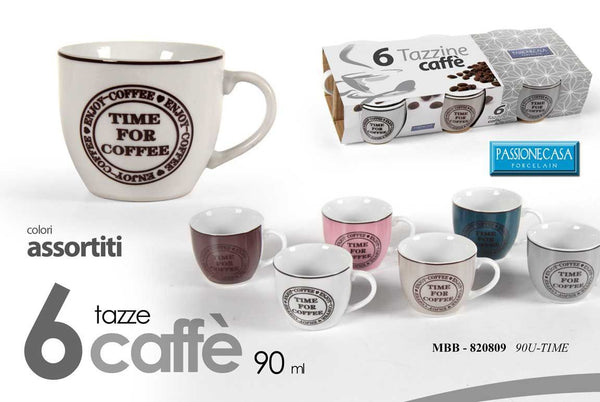 Tazzina da caffè 90U-TIME, confezione da 6 pezzi