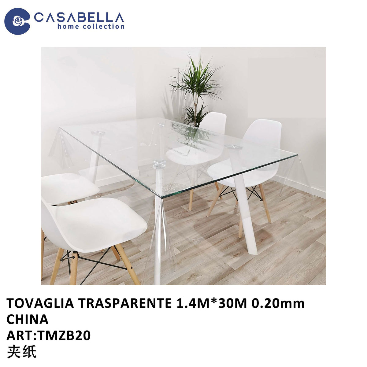Tovaglia in Rotolo 30M Tasparente 0.20MM
