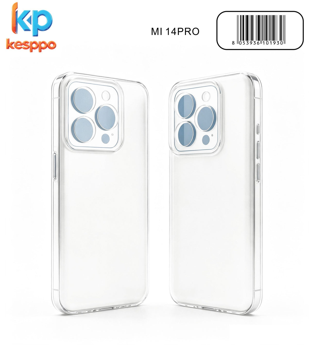 Custodia per Xiaomi 14 Pro – trasparente, in silicone, con aperture sagomate